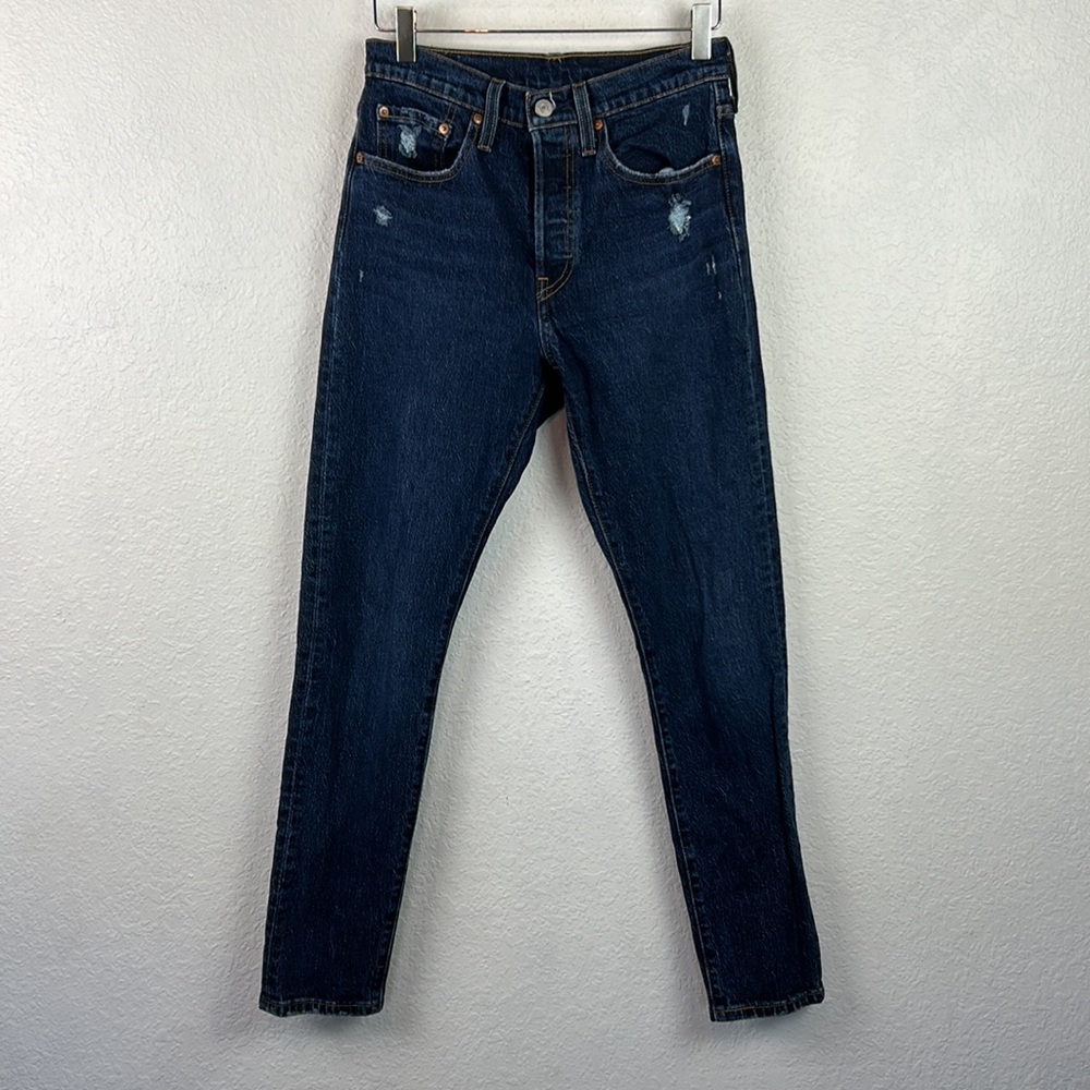 Levi’s 501 S Song For Forever Button Fly Skinny Distressed Original Fit - Picture 4 of 9